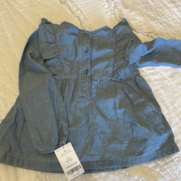 Carter’s Spring Outfit - Leggings & Chambray Top.  (Matching Twin Set Available) - Picture 4 of 5
